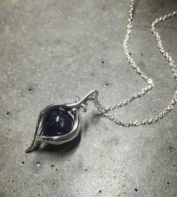 Intenebris by JS Iolite Eye pendant necklace
