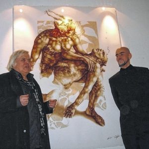 Vincent & Giger at "Remedy for the Living" Solo show

Photo: Alf Battig