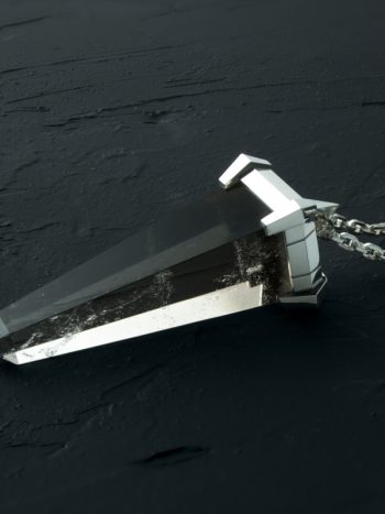 Intenebris Monolith Spike necklace in Smoky Quartz and 925 Sterling Silver