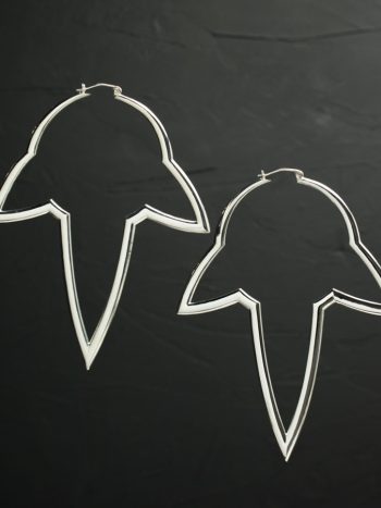 Intenebris large Stalactite Hoop Earrings in high polish sterling silver