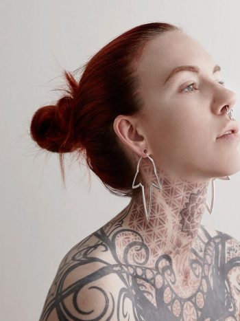 Linnea Thomasia Intenebris Sterling Silver Large Stalactite Hoop Earrings